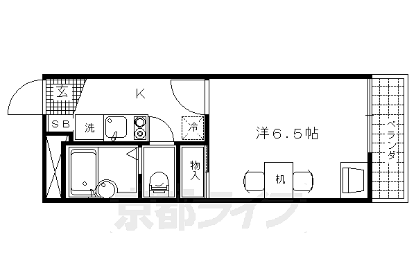 レオパレスＭｉｚｕｓａｗａ 201｜京都府京都市北区大宮西小野堀町(賃貸アパート1K・2階・19.87㎡)の写真 その2