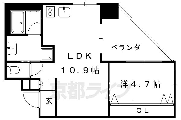 Ｆｉｌｅｒ鴨川邸 506｜京都府京都市上京区寺町通荒神口上る宮垣町(賃貸マンション1LDK・5階・39.83㎡)の写真 その2