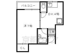 ポケットコート門跡町 201 ｜ 京都府京都市上京区衣棚通り椹木町上ル門跡町（賃貸アパート1DK・2階・24.40㎡） その2