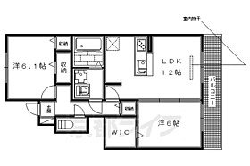 京都府京都市左京区岩倉村松町（賃貸アパート2LDK・1階・60.76㎡） その2