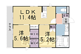 京都府京都市中京区岩上通六角上る下八文字町（賃貸マンション2LDK・1階・54.74㎡） その2