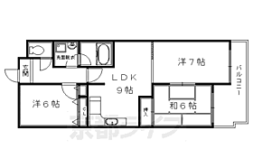 京都府京都市左京区一乗寺地蔵本町（賃貸マンション3LDK・5階・74.00㎡） その2