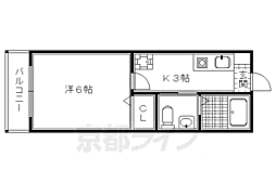 ホワイエ泉堂町 1階1Kの間取り