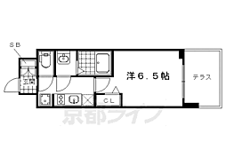 JR山陰本線 二条駅 徒歩12分の賃貸マンション 1階1Kの間取り