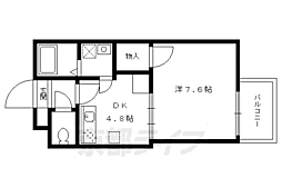 京都市営烏丸線 今出川駅 徒歩12分の賃貸マンション 10階1DKの間取り
