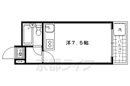 シングルクォーターズ西賀茂 ワンルームの間取図画像