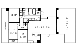 シルエラ御所南 3LDKの間取図画像