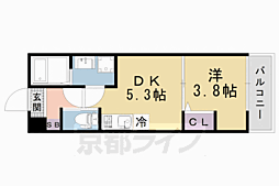 仮称）上京区三条殿町アパート 3階1DKの間取り