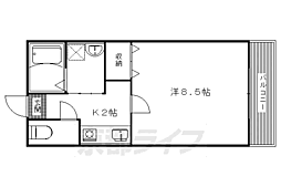 叡山電鉄叡山本線 茶山・京都芸術大学駅 徒歩5分の賃貸アパート 1階1Kの間取り