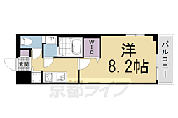 叡山電鉄叡山本線 修学院駅 徒歩6分の賃貸マンション 5階1Kの間取り