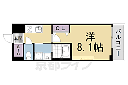 叡山電鉄叡山本線 修学院駅 徒歩6分の賃貸マンション 3階1Kの間取り