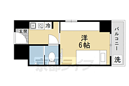 コスモリード京都今出川 5階1Kの間取り
