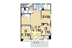 エステムコート京都紫野 3LDKの間取図画像