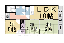 シャンポール松室 3LDKの間取図画像