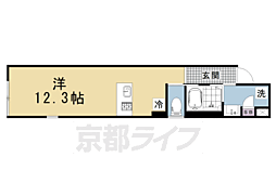 京都市東山区山崎町マンション ワンルームの間取図画像
