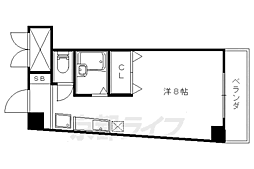 ボナール椥ノ辻 1Kの間取図画像