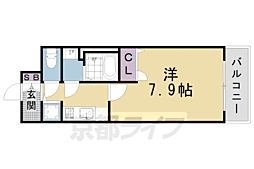 アスヴェル京都東寺前 1Kの間取図画像