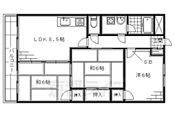 パレトール 3LDKの間取図画像
