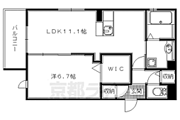 セジュール神楽田 1LDKの間取図画像
