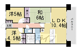 ディオ・フェルティ淀リヴィエール 3LDKの間取図画像