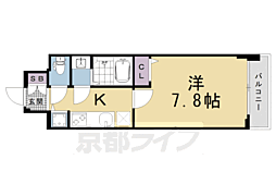ファステート京都洛南エリーゼ 1Kの間取図画像