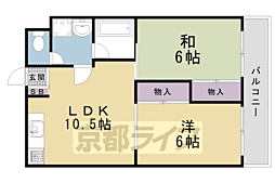 明琳ハイツ 2LDKの間取図画像