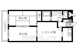 ニューシャトー長岡 2LDKの間取図画像