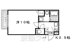 アークリード大津 1Kの間取図画像