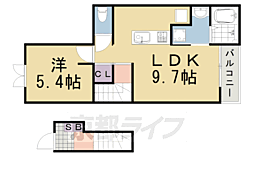 テオーリア小川1 1LDKの間取図画像