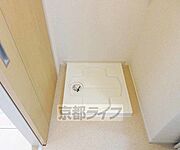 洗面所に洗濯機が置けます