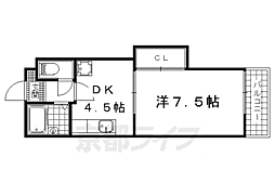 アールグレイ 1DKの間取図画像