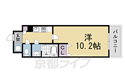サンシティ烏丸高辻 1Kの間取図画像