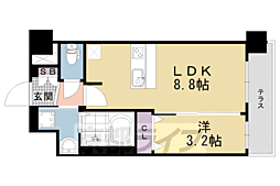 プレサンスTHEKYOTO粋都 1LDKの間取図画像