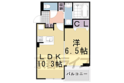 カーサアリビオ 1LDKの間取図画像