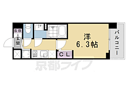エスリード京都吉祥院 ヴィーナ 1Kの間取図画像