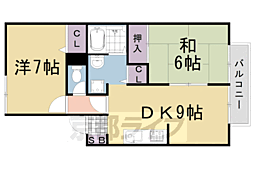 フォンテーヌ塩田 2DKの間取図画像