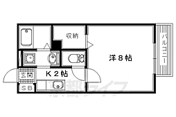 ヴェルデパエーゼ 1Kの間取図画像