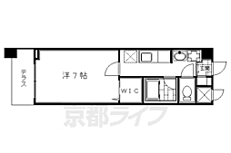 クレアールエスパシオ 1Kの間取図画像
