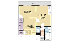 リーベンハイム 2LDKの間取図画像