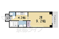 クリアクリスタオ 1Kの間取図画像