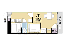レオパレス千々川 1Kの間取図画像
