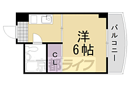 藤岡マンション 1Kの間取図画像
