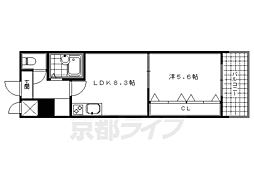 シャイン東山 1LDKの間取図画像