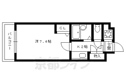 アローズマンション 1Kの間取図画像