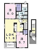 大阪府羽曳野市高鷲2丁目（賃貸アパート2LDK・2階・57.96㎡） その2