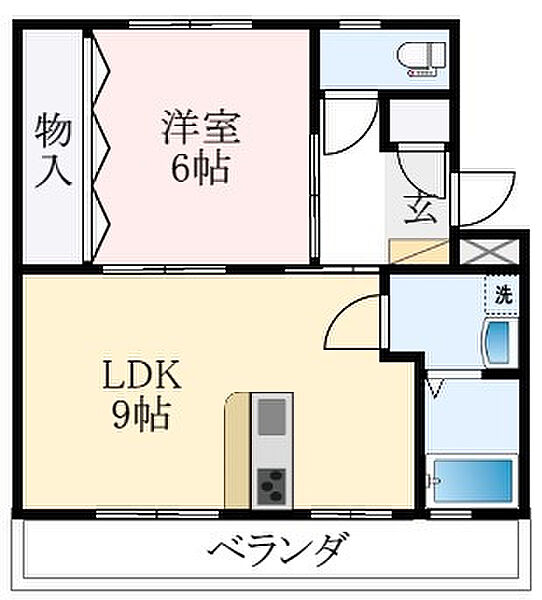 大阪府羽曳野市野々上3丁目(賃貸マンション1LDK・5階・39.00㎡)の写真 その2