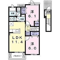 大阪府羽曳野市西浦3丁目（賃貸アパート2LDK・2階・57.07㎡） その2