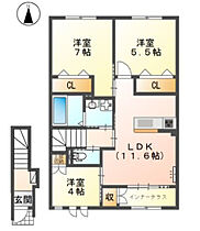 大阪府松原市東新町5丁目（賃貸アパート3LDK・2階・71.47㎡） その2