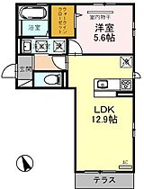 メゾンシュシュB棟  ｜ 大阪府堺市北区北花田町2丁（賃貸アパート1LDK・2階・44.17㎡） その2