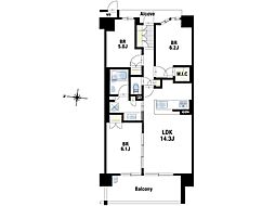 間取図画像 3LDK